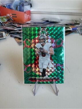 🔥 2024 Baker Mayfield Panini Mosaic Green Prizm Card. Tampa bay buccaneers.
